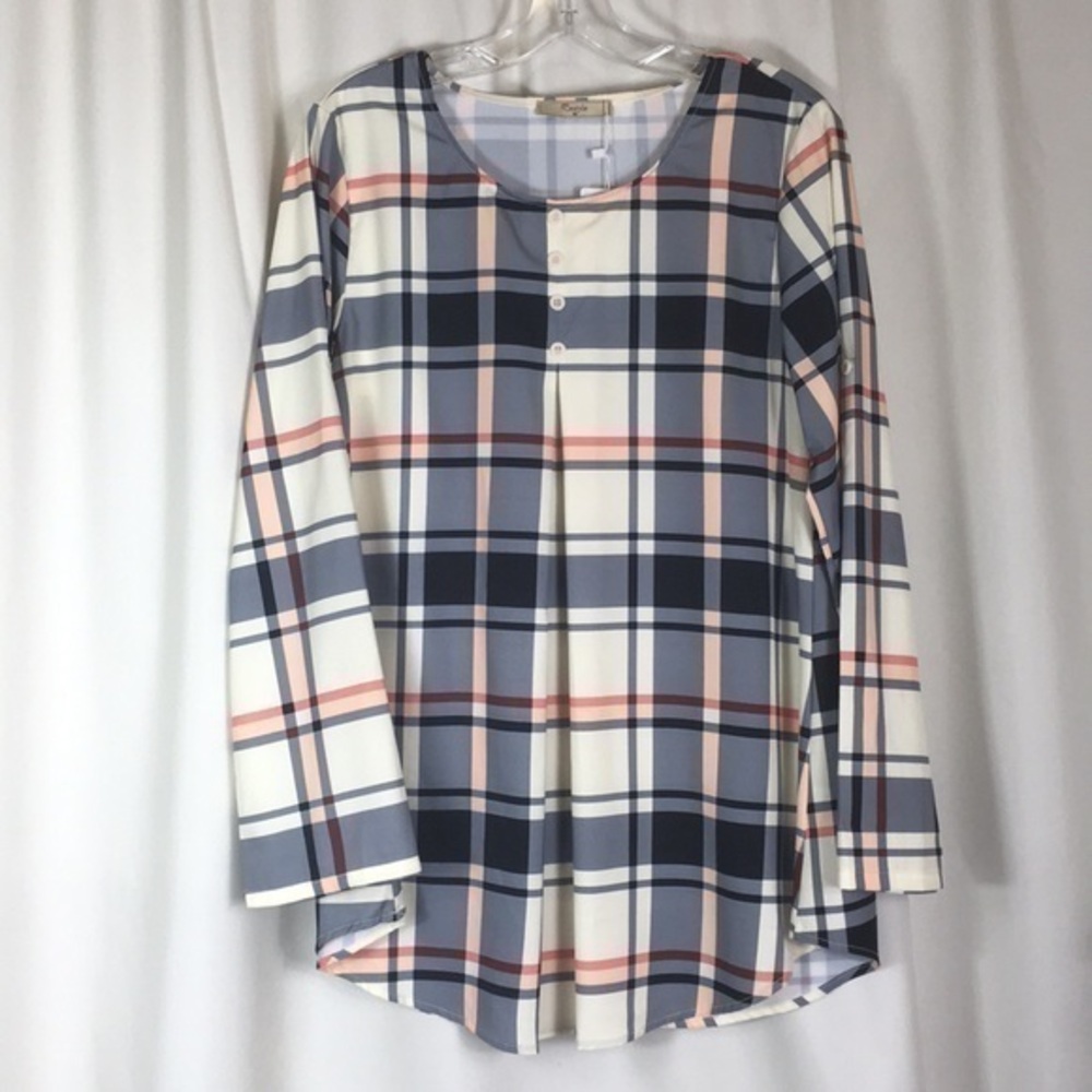 Cestyle, adjustable sleeve, blouse, size M, NWT.